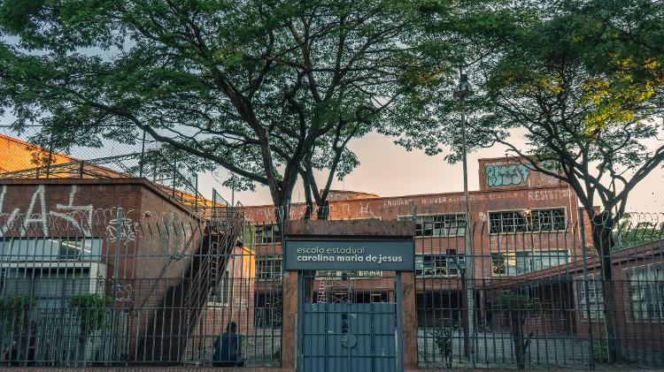 A fictícia Escola Estadual Carolina Maria de Jesus, localizada em um colégio desativado de São Paulo, e que serve de cenário para a nova série da Globo - Globo/Mauricio Fidalgo - Globo/Mauricio Fidalgo