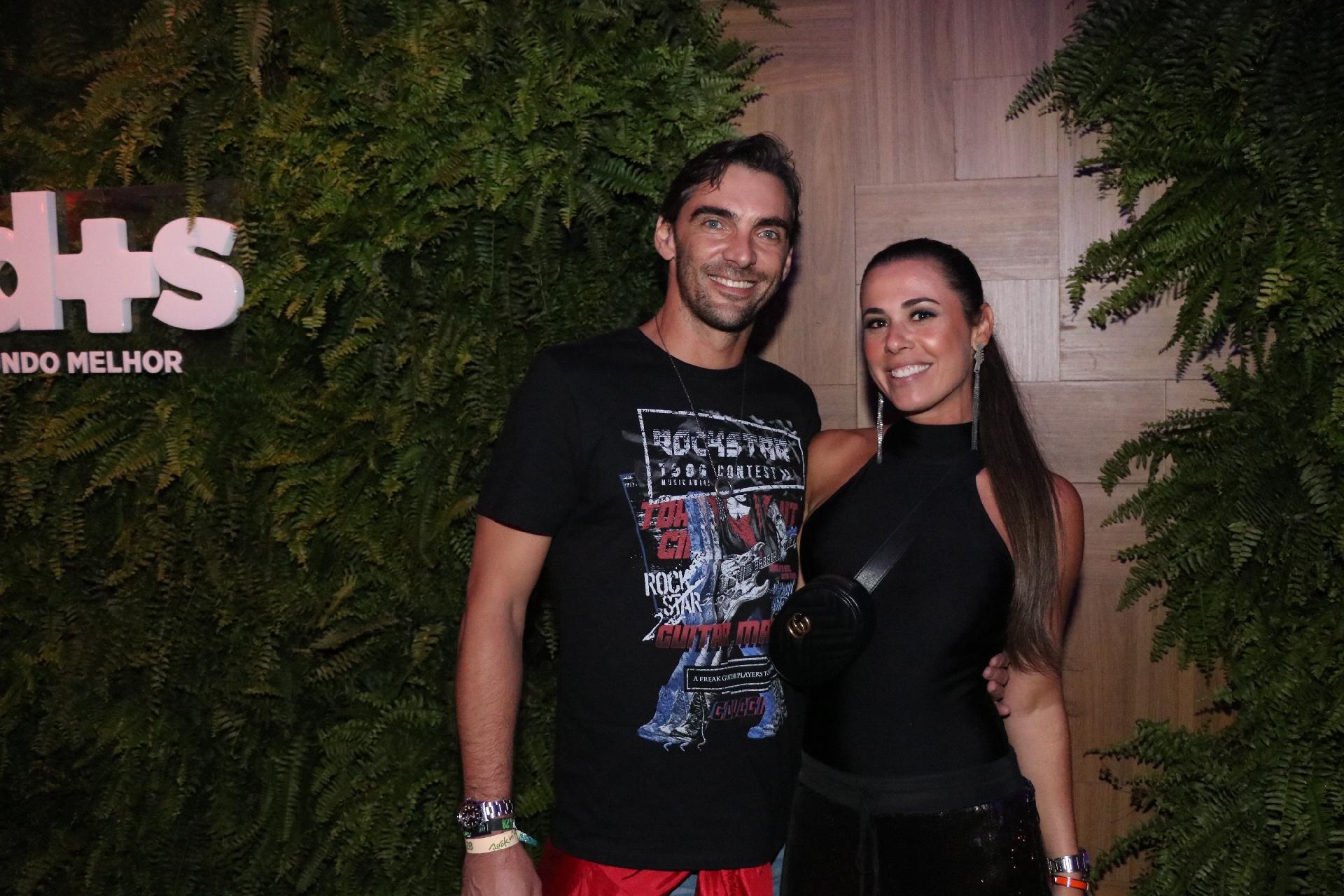 Giba e a mulher, Maria Luiza Daudt, vão ao Rock in Rio no segundo dia do festival - Rogério Fidalgo/AgNews