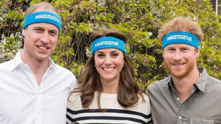 Harry e o duque e a duquesa de Cambridge apoiaram corredores do Heads Together durante a maratona de Londres em 2017 - The Royal Foundation/PA Wire - The Royal Foundation/PA Wire
