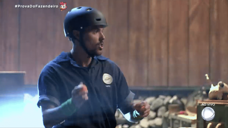 A Fazenda 2020: Lipe na última prova do fazendeiro - Reprodução/RecordTV - Reprodução/RecordTV