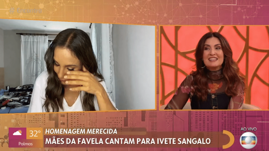 Ivete Sangalo se emocionou no "Encontro com Fátima Bernardes" - Reprodução / TV Globo