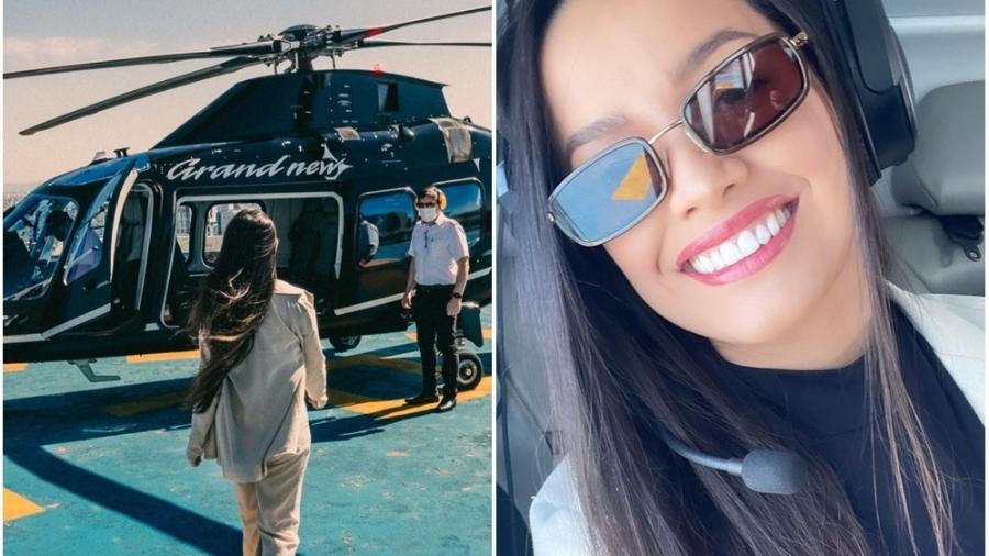 Juliette passeia de helicóptero - Reprodução/Instagram