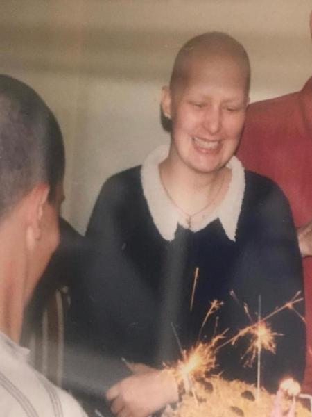 Mari Toson durante tratamento de câncer