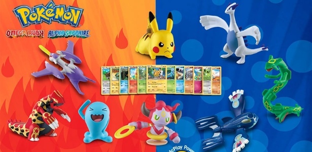 Monstrinhos de "Pokémon" serão acompanhados por cartas colecionáveis; promoção já foi realizada no Japão - Reprodução