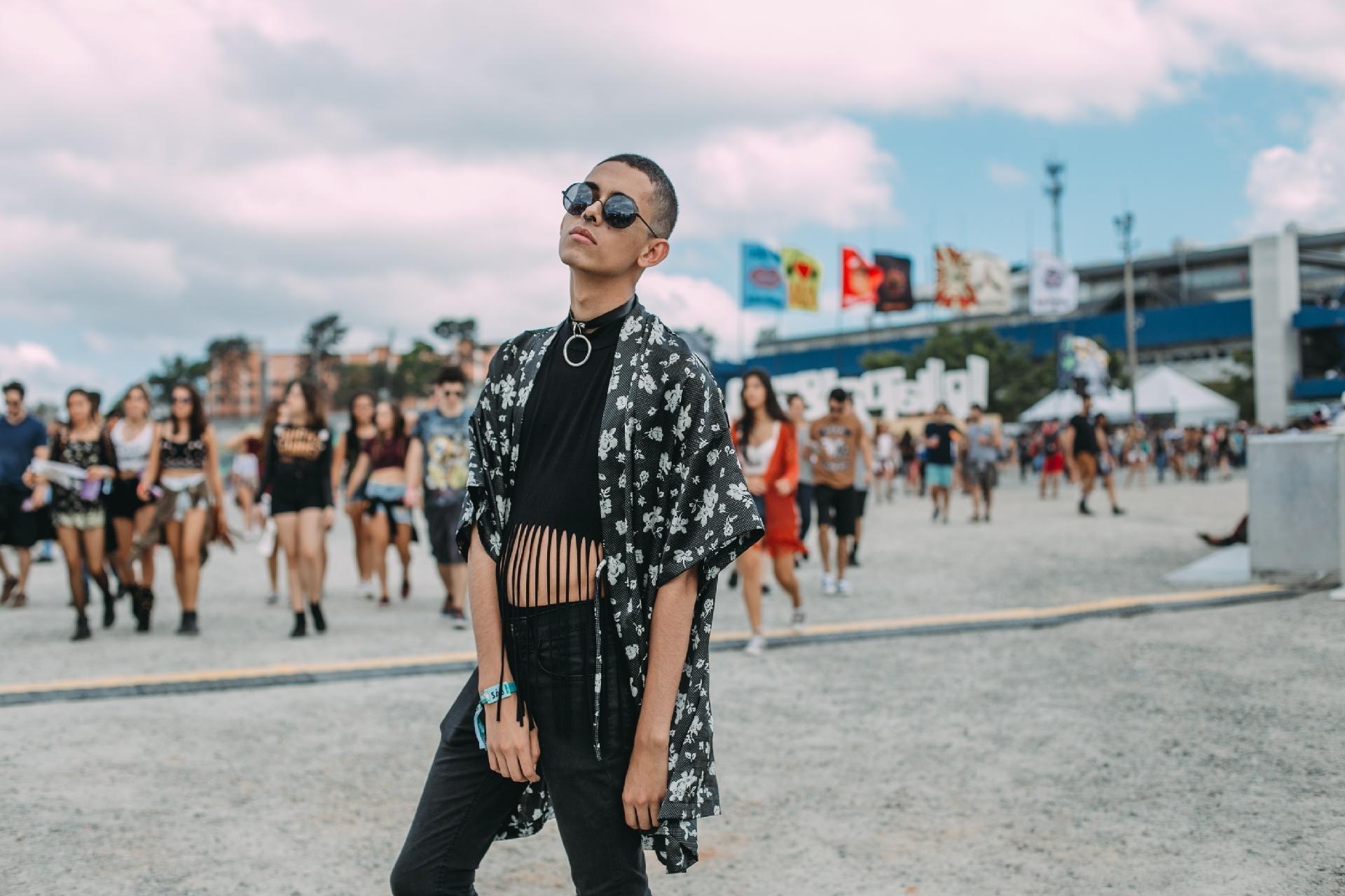 Público do Lolla: rapaz com estilo andrógeno - Felipe Gabriel / UOL