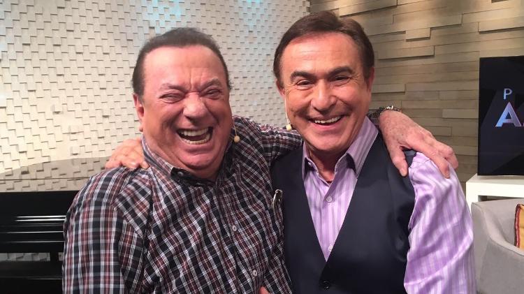 Raul Gil participa do "Programa Amaury Junior" - Divulgação - Divulgação