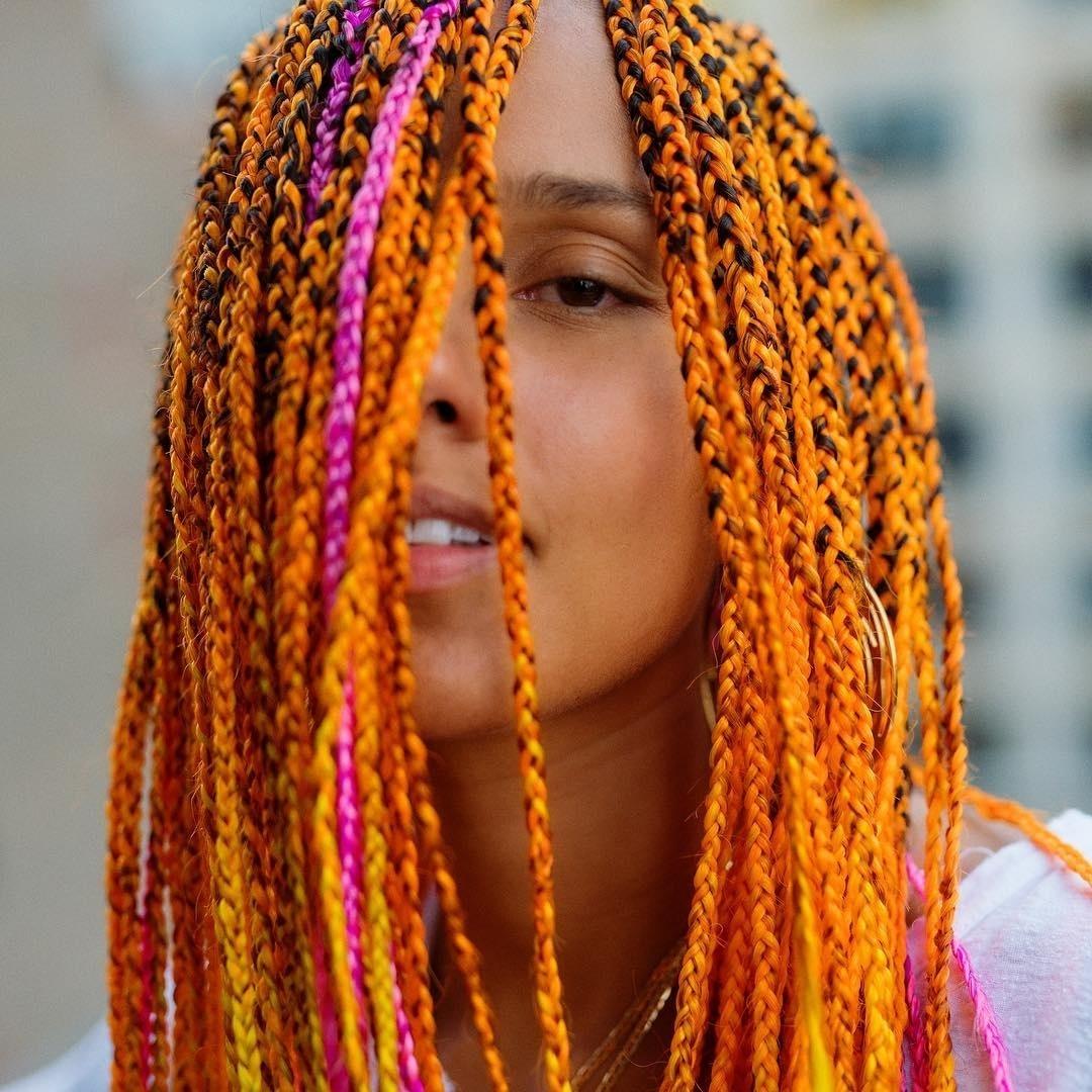 Box braids coloridas - Reprodução/Instagram