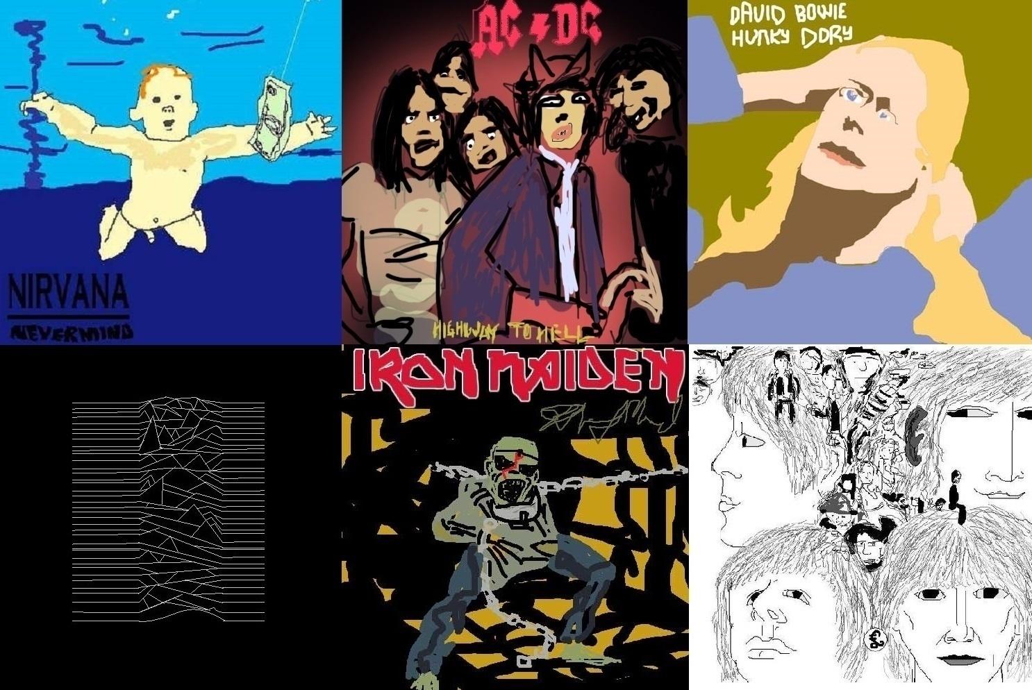 Capas clássicas refeitas com o paint - Reprodução/Montagem