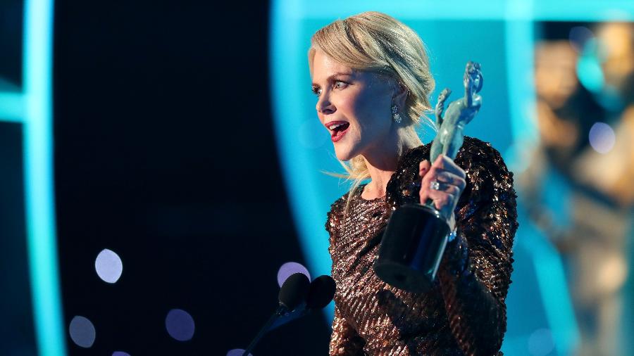 Nicoe Kidman recebe prêmio de melhor atriz em minissérie ou telefilme no SAG Awards 2018 - Christopher Polk/Getty Images for Turner Image)