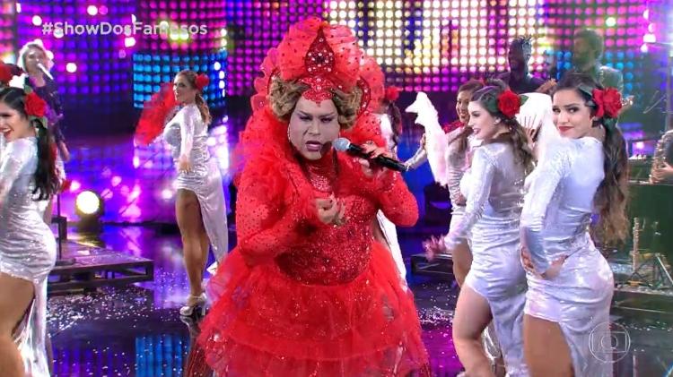 Tiago Abravanel interpreta Gaby Amarantos no "Show dos Famosos", após cantora criticar Silvio Santos - Reprodução/TV Globo - Reprodução/TV Globo