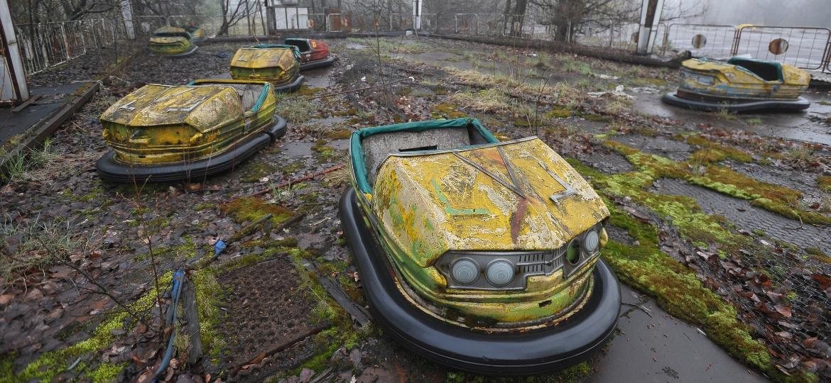 O Parque de Diversão Pripyat não chegou a ser inaugurado por causa do acidente nuclear de Chernobyl, em 1986 - Getty Images