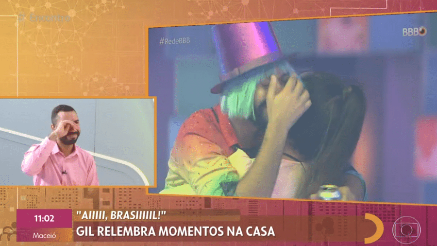 Gil do Vigor, do "BBB 21", se emocionou no "Encontro com Fátima Bernardes" - Reprodução / TV Globo
