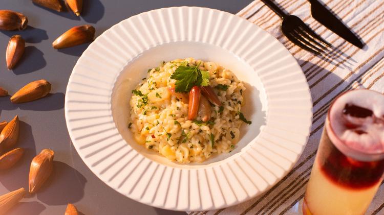 Risoto de pinhão foi o prato do dia do Brasil com Zeca - Marcelo Santos/UOL - Marcelo Santos/UOL