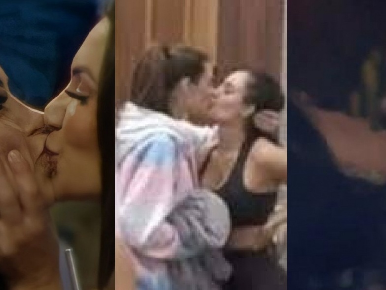 Vídeo de duas lésbicas se beijando