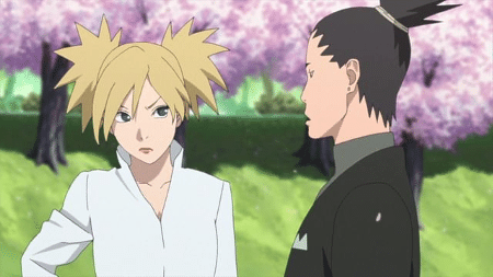 Shikamaru e Temari em "Naruto Shippuden"