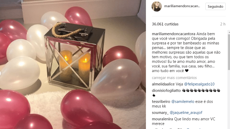 Marilia Mendonça ganha surpresa - Reprodução - Reprodução