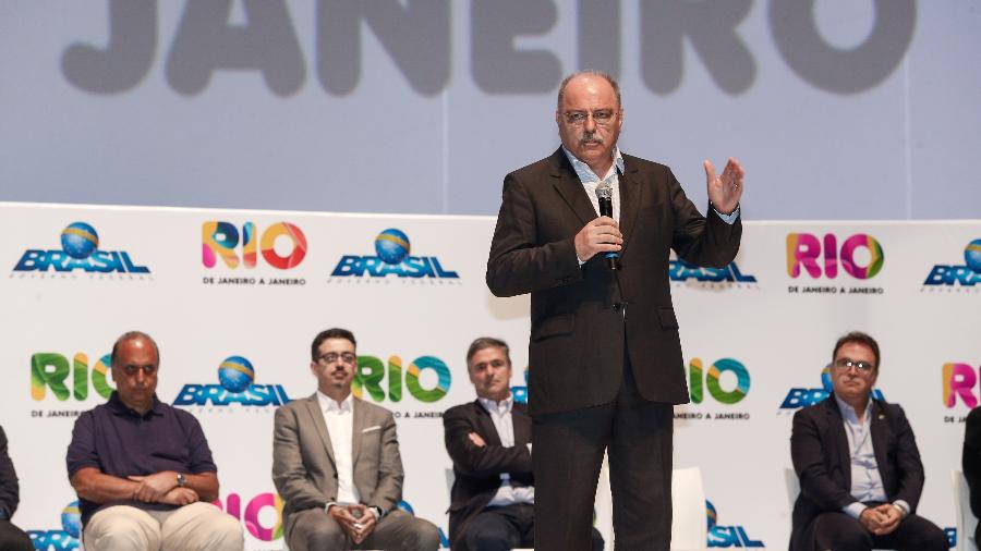 Ministro da Segurança Sergio Etchegoyen durante o lançamento do programa "Rio de Janeiro a Janeiro", no Rock in Rio - Marco Antonio Teixeira/UOL