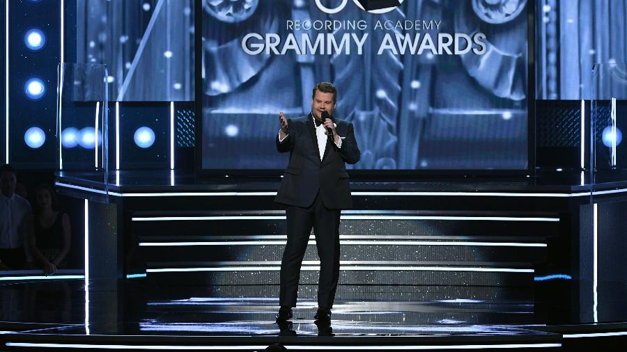 James Corden apresenta a cerimônia do Grammy 2018, em Nova York - Getty Images