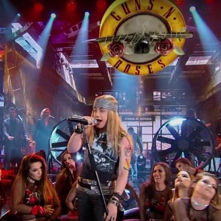 Alessandra Maestrini surpreendeu ao apresentar sua versão de Axl Rose - Reprodução/TV Globo - Reprodução/TV Globo