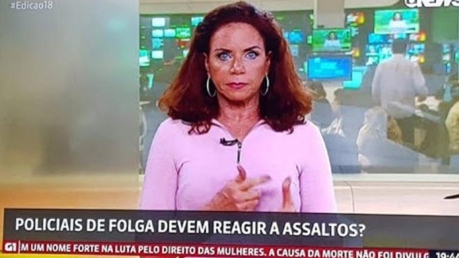 Apresentadora da Globo News faz desabafo após enquete sobre PMs que reagem a assaltos - Reprodução/Globo News