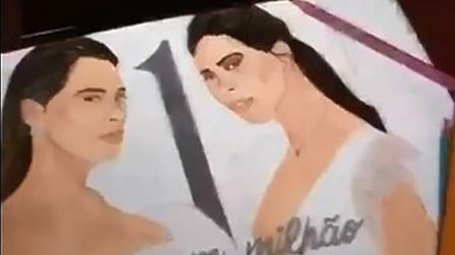 Fã de Simone & Simaria faz desenho das cantoras na capa do single "1 em 1 milhão" - Reprodução