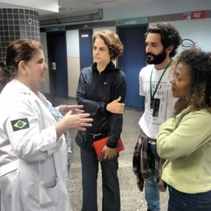 Drica Moraes faz laboratório em hospital público para série "Sob Pressão" - Leandro Suares/Divulgação SMS - Leandro Suares/Divulgação SMS