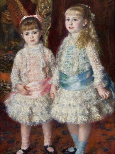 "Rosa e Azul" de Pierre-Auguste Renoir - Reprodução