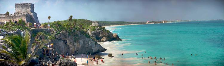 Tulum tem um sítio arqueológico maia em frente a uma praia paradisíaca - Divulgação - Divulgação