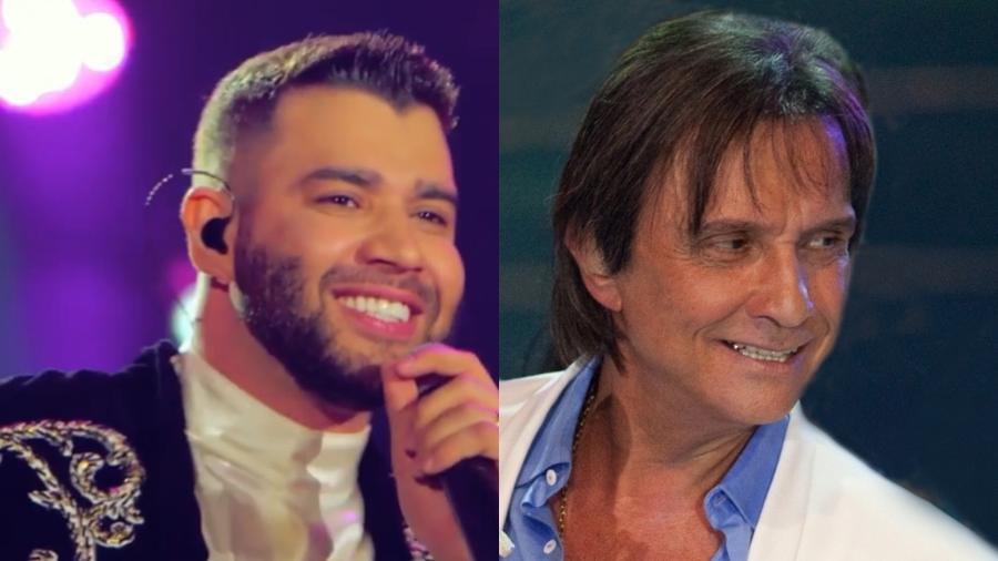 Gusttavo Lima e Roberto Carlos - Reprodução/Instagram