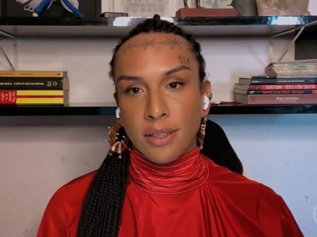 Linn da Quebrada concede entrevista a Pedro Bial - Reprodução/Globo