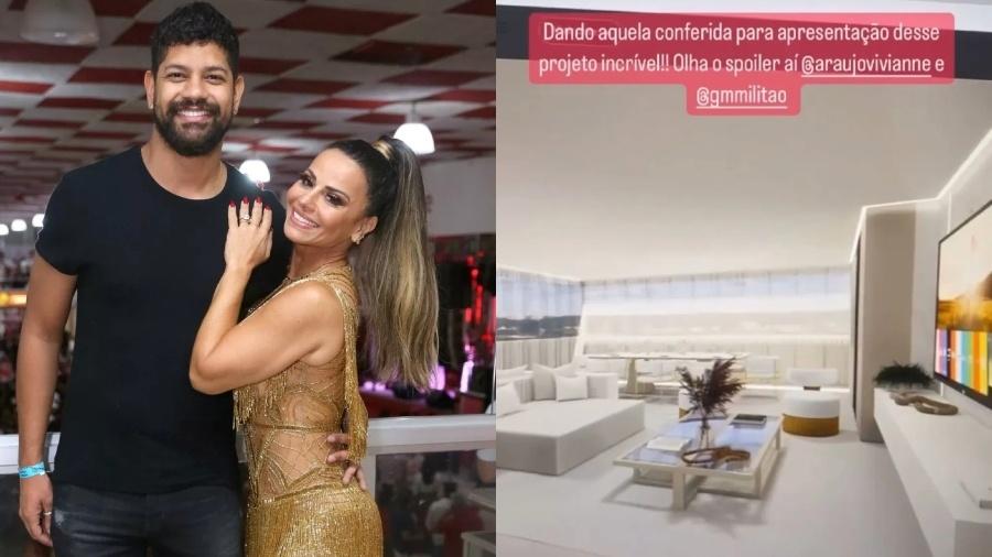 Viviane Araújo e Guilherme Militão reformam cobertura no Rio de Janeiro - Reprodução/Instagram
