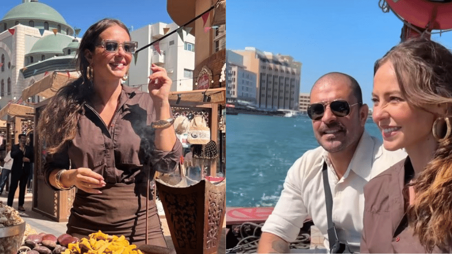 Paolla Oliveira abre álbum de viagem para Dubai com Diogo Nogueira