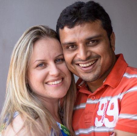 Alessanddra e o marido Bhavesh