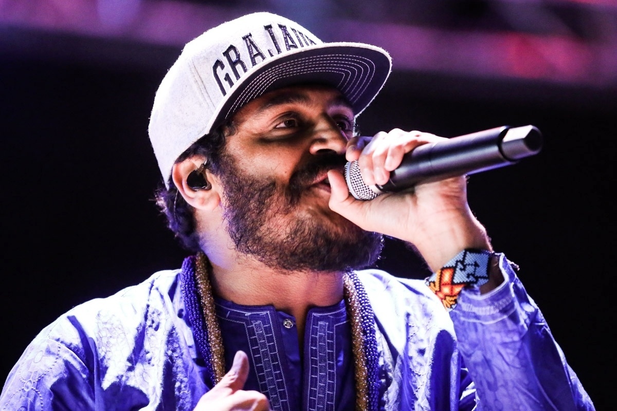 16.jan.2016 - Criolo se apresenta no primeiro dia do Festival de Verão de SP, que inaugura o espaço Urban Stage na zona norte de São Paulo - Manuela Scarpa/Brazil News