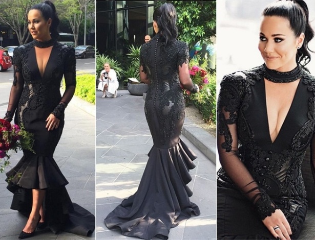 Blogueira australiana optou pelo vestido preto no casamento - Rerpdoução/Instagram