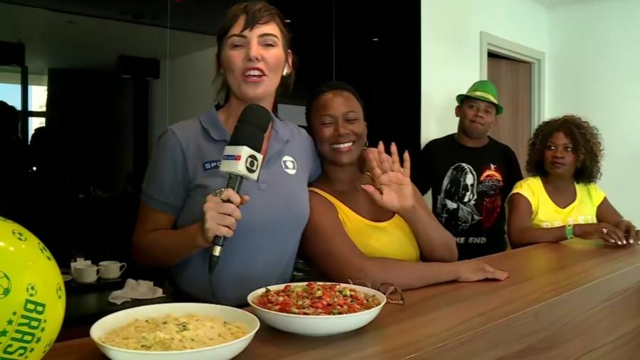 Glenda Kozlowski come feijoada preparada por Ane, mãe de Fernandinho - Reprodução/TV Globo
