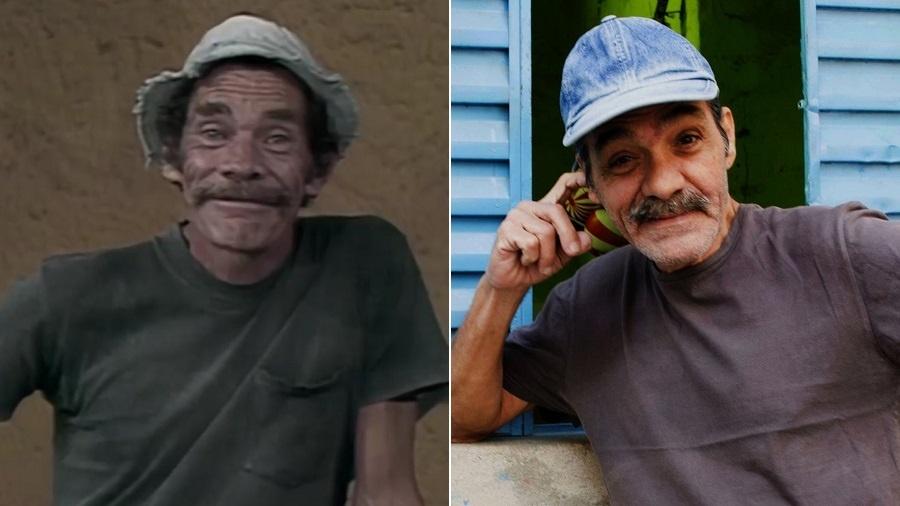 Geraldo Carrato interpretou Soneca, personagem baseado em Seu Madruga (Ramón Valdés) no curta-metragem "Moleque", versão brasileira de "Chaves" - Montagem/UOL
