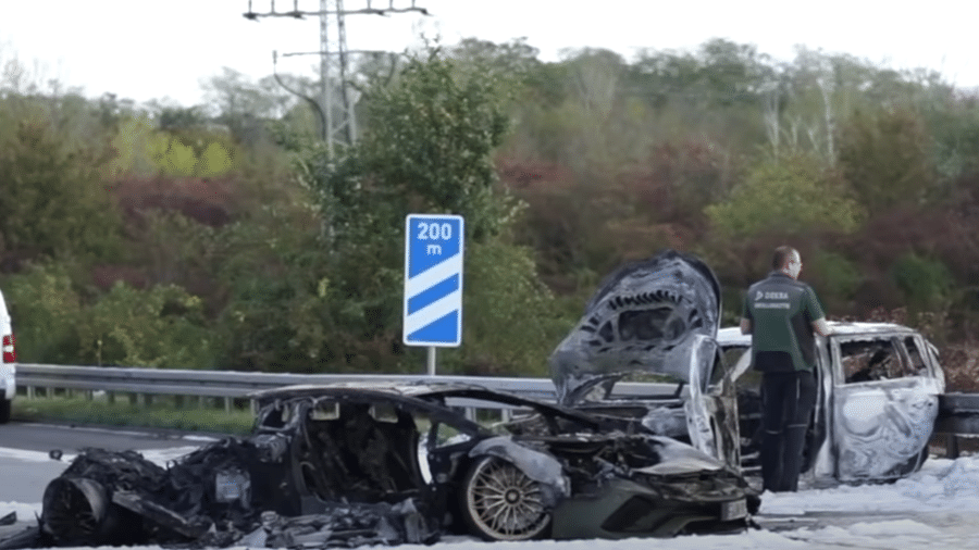 O dono da Lamborghini está no hospital sob custódia policial, o motorista de um Skoda não sobreviveu ao acidente - YouTube/Bild