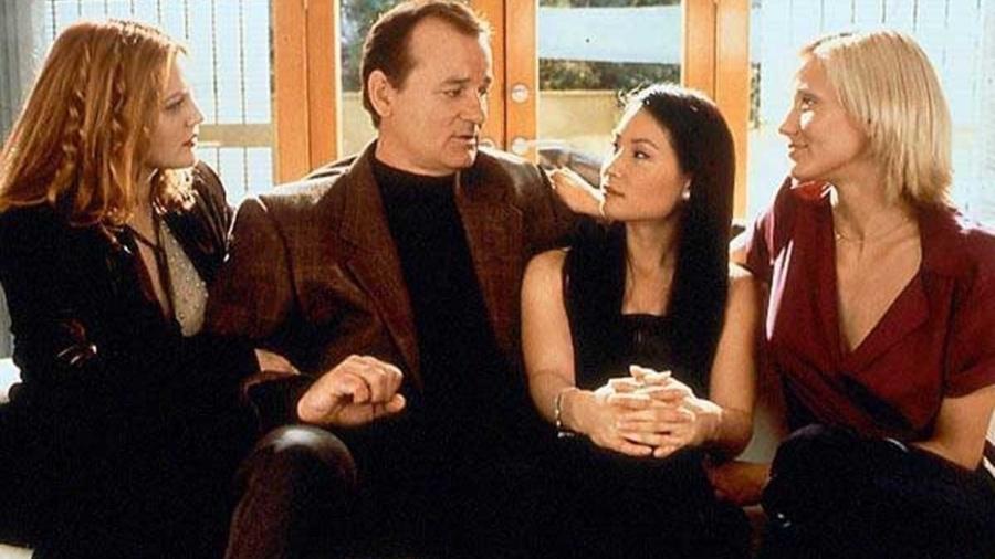 Drew Barrymore, Cameron Diaz, Bill Murray e Lucy Liu em "As Panteras" (2000) - Divulgação