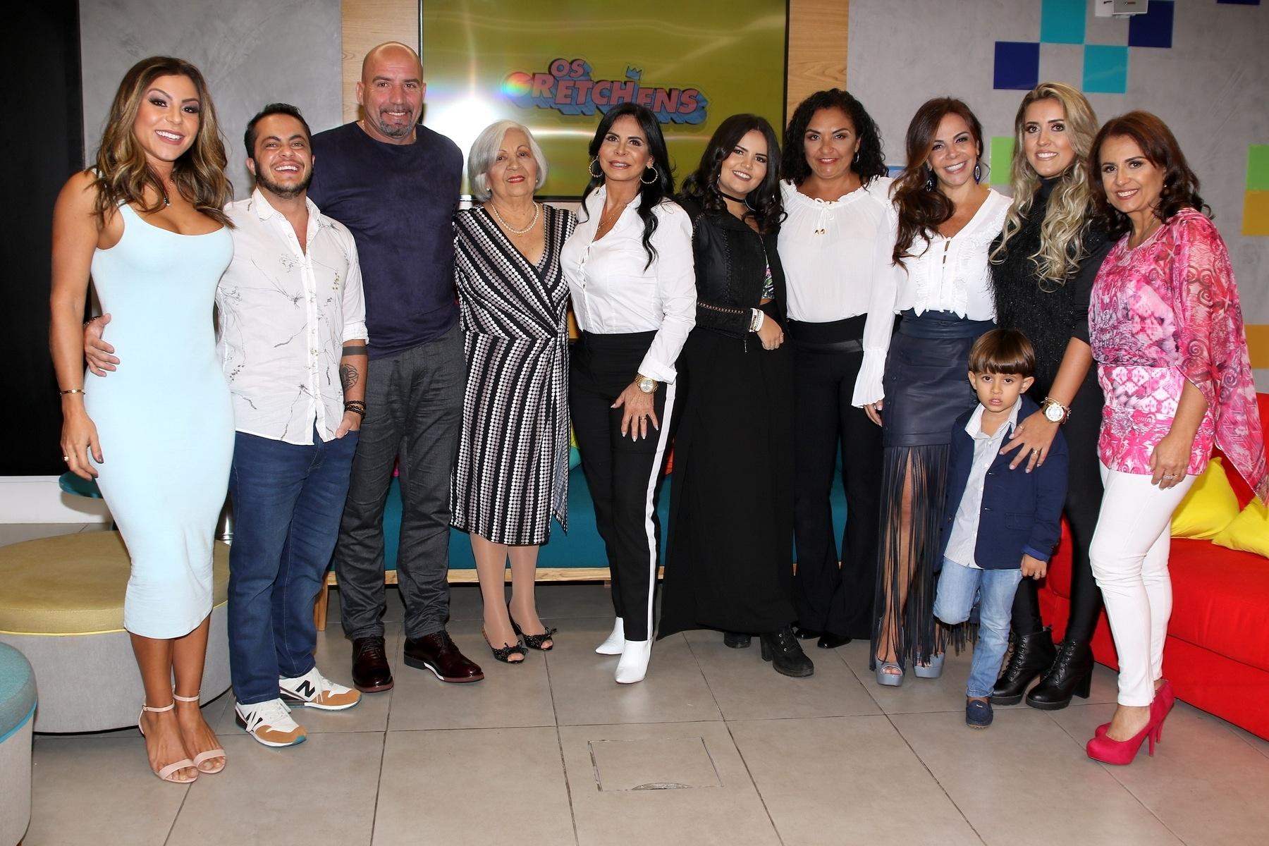 Gretchen reúne a família para o lançamento do reality "Os Gretchens", do canal pago Multishow - Thiago Duran/AgNews
