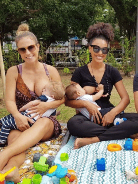 Maíra Charken, Sheron Menezzes e Juliana Sana amamentam os filhos - Reprodução/Instagram
