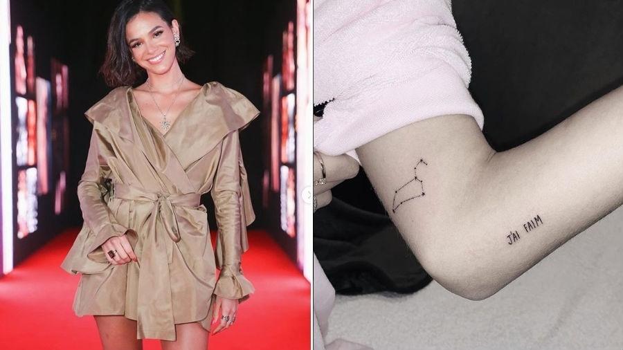 Bruna Marquezine e algumas de suas tatuagens - Reprodução/Instagram