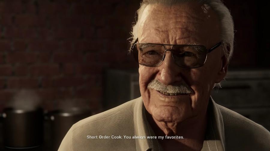 Stan Lee fez uma participação especial em Spider-Man, lançado recentemente para o PS4. - Reprodução