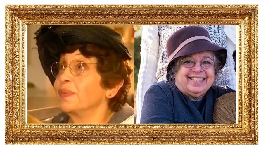 Wilma Aguiar foi a Candoca, que será interpretada por Camila Amado - Reprodução/SBT/Globo/Raquel Cunha/Montagem UOL