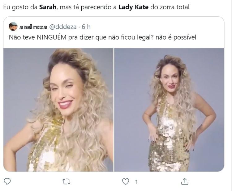 Sarah Andrade vira meme - Reprodução/Twitter - Reprodução/Twitter