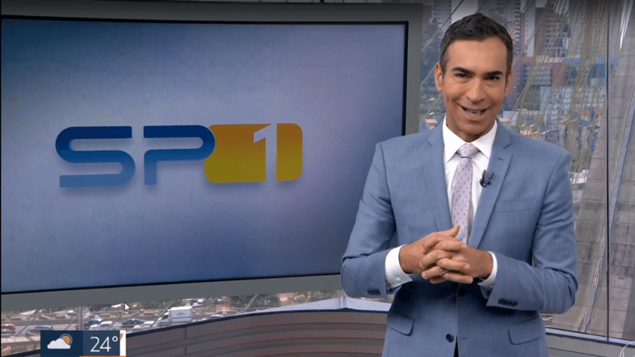 César Tralli apresentou o "SP1" (TV Globo) em clima de despedida - Reprodução/Globoplay