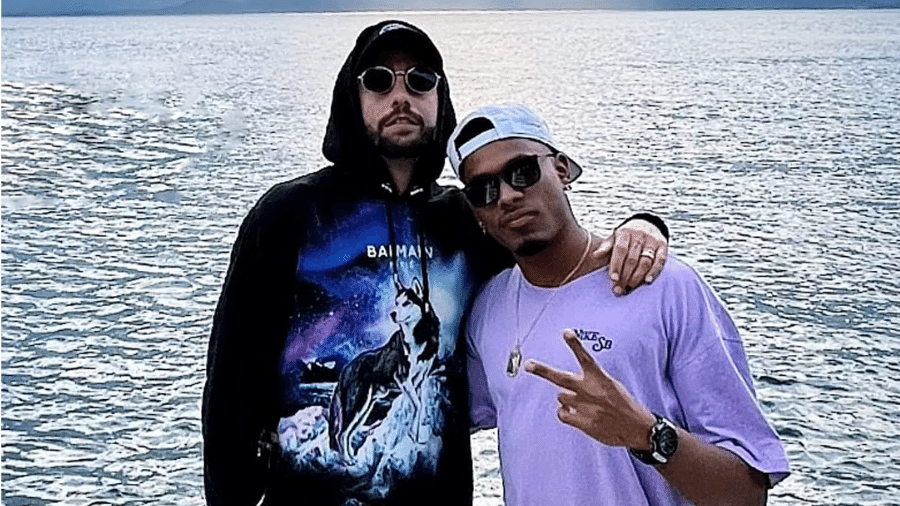 Pedro Scooby e Paulo André curtem passeio de barco - Reprodução/Instagram
