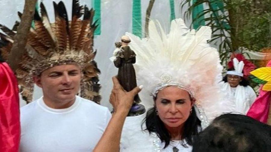 Gretchen e Esdras se casam em ritual indígena - Reprodução/Instagram