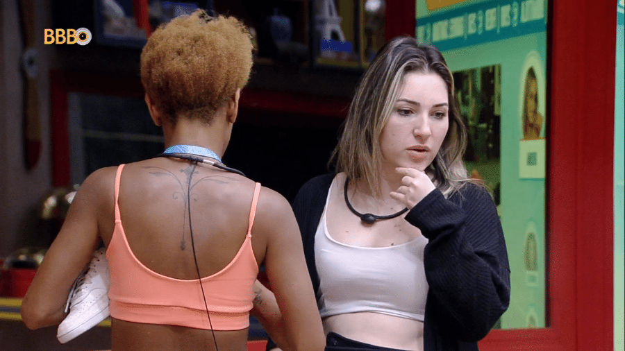 BBB 23: Amanda e Aline questionam emoji recebido - Reprodução/Globoplay