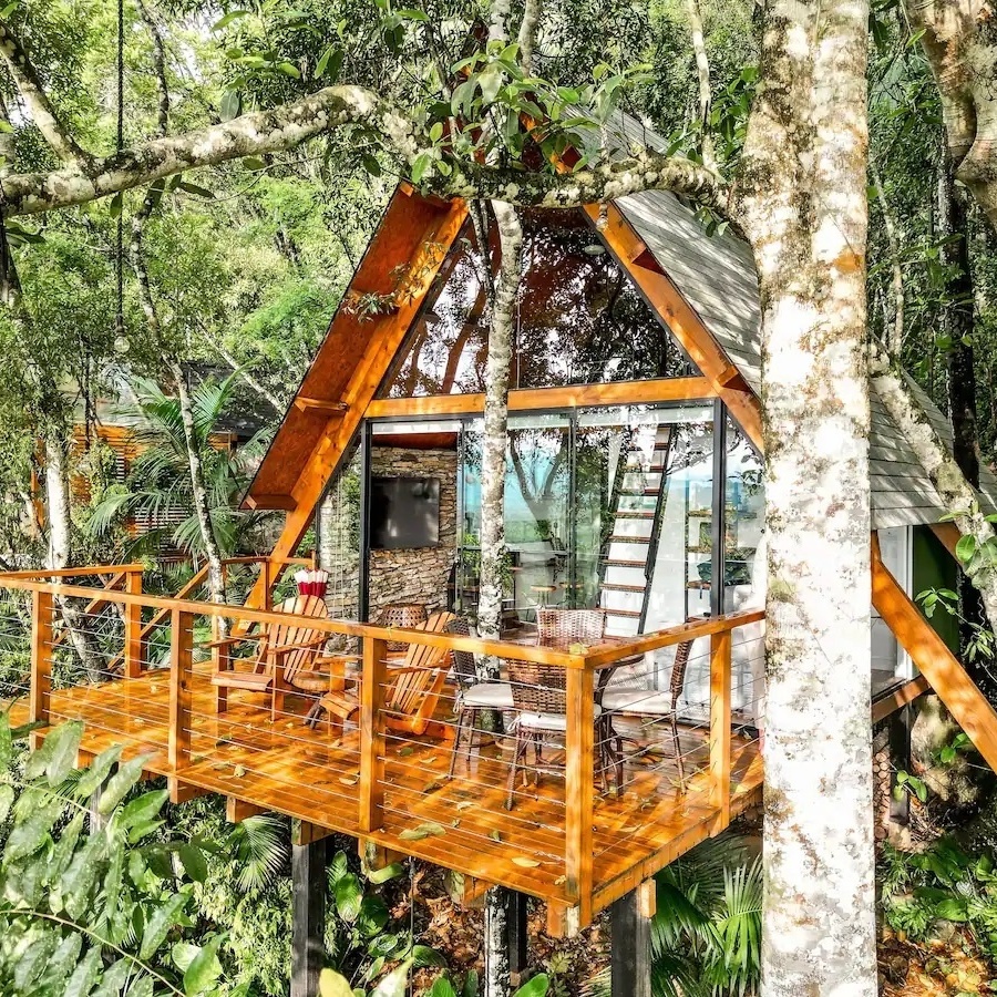 casa na árvore aluguel airbnb descanso natureza